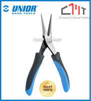 คีมปากแหลม ด้ามฟ้า-เทา สำหรับช่างอิเลคโทรนิค ขนาด 5.1/2" No.506/4E ยี่ห้อ UNIOR