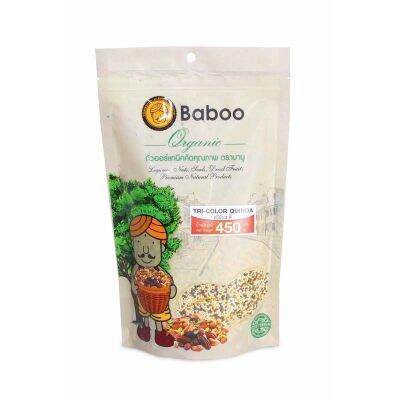 สินค้ามาใหม่! บาบู ควินัว 3 สี 450 กรัม Baboo Tri-Color Quinoa 450 g ล็อตใหม่มาล่าสุด สินค้าสด มีเก็บเงินปลายทาง