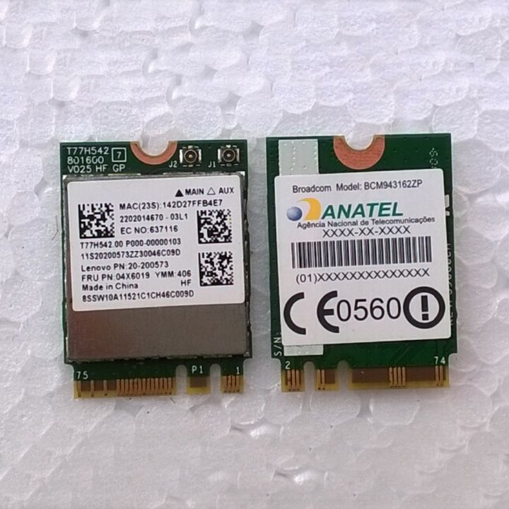 Broadcom 1x1ac + BT4.0 M.2บัตรคำสั่งผสมสำหรับ Lenovo G40-30 G40-45 G40-70 G40-70m Z40-70 Z40-75 G40-80ชุด LWK3825การ์ดเชื่อมต่อเครือข่าย