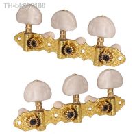 ◘ A Set Gold Classical Guitar Strings Tuners Tuning Pegs Keys Machine Heads With White Pearl Big Semicircle Button Accessories