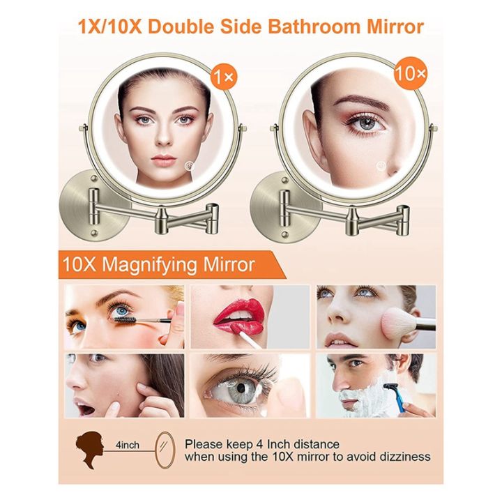 8in-chargeable-wall-mounted-vanity-bathroom-double-side-mirror-1x-10x-enlarge-led-amp-3color-temp-touch-screen-360-rotat