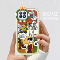 เคสสำหรับ OPPO Reno6 5G Reno6 Z 5G Reno8 5G Reno5 Reno5 5G Reno4 F Reno7 Pro 5G Reno4 SE 5G เคสการ์ตูนกระต่ายน่ารักเลนส์โทรศัพท์มอนสเตอร์เคสนิ่มกันกระแทกฝาครอบป้องกันนิ่ม