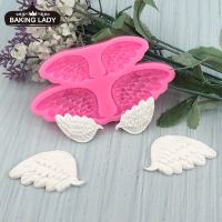 Angel Wings Silicone Mold Fondant Cake Cookie Chocolate Mold Handmade DIY Ornament Aromatherapy Mold Gumpaste Mold Bread Cake  Cookie Accessories