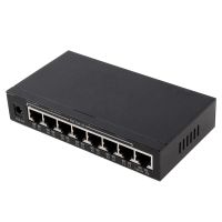 【On Sale】8พอร์ต10/100Mbps POE Switch IEEE802.3af ไฟฟ้าผ่านสายอีเธอร์เน็ตเราเตอร์อินเตอร์เน็ตสำหรับกล้อง IP โทรศัพท์ VoIP อุปกรณ์ AP