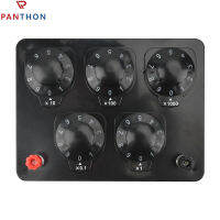 PANTHON 0-9999.9Ω กล่องความต้านทานแบบปรับได้กล่องเปลี่ยนตัวต้านทาน1W ตัวแปรสวิตช์ลูกบิดกล่องทศวรรษ