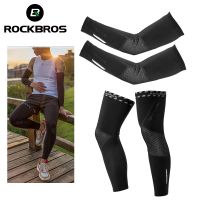 ROCKBROS Cycling Running Winter Fleece Warm Arm Sleeves Breathable Sports Elbow Pads Fitness Arm Covers Basketball Arm Warmers