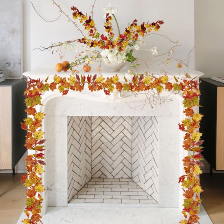 red-ivy-vine-office-decoration-indoor-home-decor-christmas-wreath-maple-leaf-decor-autumn-decorations