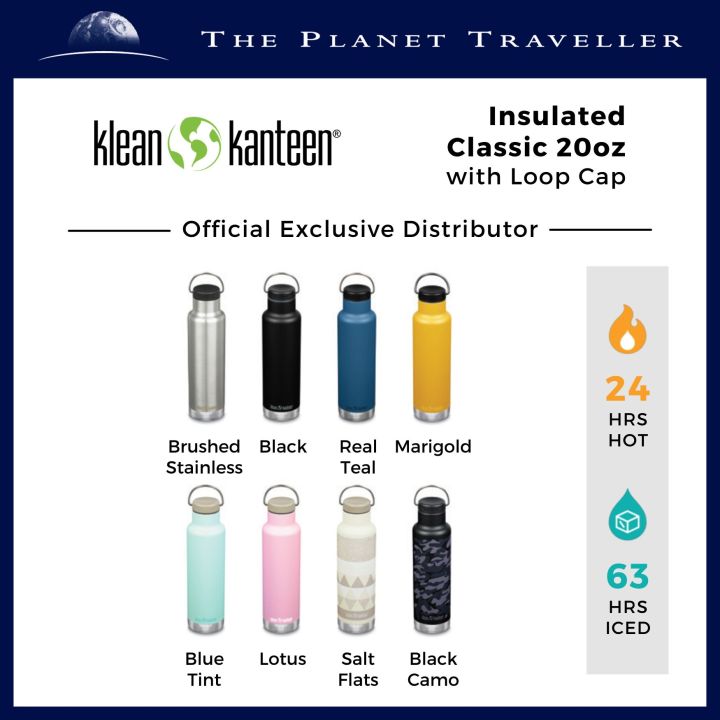 Klean Kanteen Insulated Classic 20oz Bottle with Loop Cap Marigold