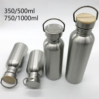 Portable Stainless Steel Water Bottle with handle 1000ml500ml350ml Sports Flasks Travel Cycling Hiking Camping Bottle BPA Free