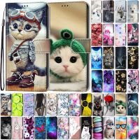 Fashion Leather Flip Case For Nokia C12 G10 G20 G11 G21 G22 G60 5G C01 Plus Cat Butterfly Personalized Painted Wallet Back Cover