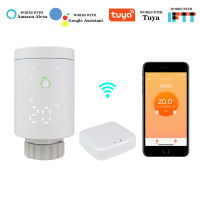 TRV Tuya ZigBee 3.0สมาร์ทหม้อน้ำตัวกระตุ้นเทอร์โมโปรแกรมหม้อน้ำวาล์วควบคุมอุณหภูมิการควบคุมเสียง Alexa