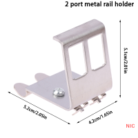 NIC 1พอร์ต2พอร์ตราง DIN อะแดปเตอร์หลักสำหรับ35มม. กล่องกระจายไฟฟ้าราง DIN ตัวยึดแม่แรงแจ็คโลหะ