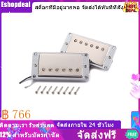 2 ชิ้น/เซ็ตกีต้าร์ปิดผนึก Alnico Humbucker โชคคอยล์เดี่ยวสะพานรถกระบะคอกระบะโครเมี่ยมปกคลุมสำหรับ LP les Paul กีตาร์ไฟฟ้าด้วยสกรูยึด