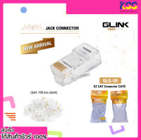 หัวแลนแบบทะลุ หัวแลน หัว RJ45 Glink GLG-05 Gold Series RJ45 EZ CAT CONNECTOR CAT6 (100pcs/pack)