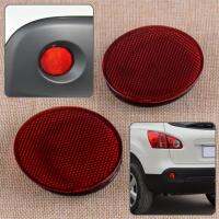 CITALL 2Pcs Red Left &amp; Right Rear Bumper Round Reflectors Fit for Nissan QASHQAI 2007 2008 2009 2010 2011 2012 2013 2014 2015