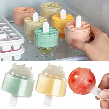 Lollipop Ice Hockey Mold Ice Ball Maker Silicone Ice Cream Mould Homemade  Ice Cube Popsicles Molds for Summer Kids