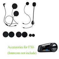 【LZ】 Fodsports FX6 Accessories Motorcycle Helmet Bluetooth Intercom Earphone Parts Hard Soft Microphone USB Cable Earpiece Clip