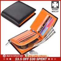 100% Genuine Leather Men Wallet Cowhide Money Bag Vintage Business Male Purse Coin Cash Pocket RFID Card Holder Short Wallet
