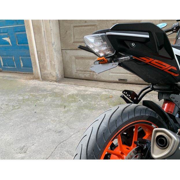 ที่วางป้ายทะเบียนรถจักรยานยนต์-ktm-duke-125-250-390-200-motorcycle-license-number-plate-holder-with-led