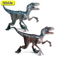 Dinossauro Velociraptor Tyrannosaurus Rex แอ็คชั่นฟิกเกอร์ของเล่นโมเดลของเล่นจำลองตุ๊กตาสัตว์สำหรับเด็กของขวัญวันเกิด