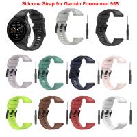 สายนาฬิกาซิลิโคนสำหรับผู้เบิกทาง Garmin 955 Smartwatch Strap สร้อยข้อมือกีฬาเปลี่ยนสายรัดข้อมือ