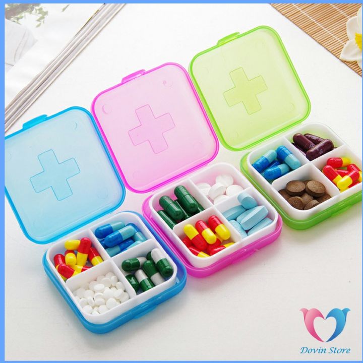 dovin-กล่องยา-มินิ-หลายช่อง-กล่องสีสันลูกกวาด-กล่องยาแบบพกพา-cross-packing-pill-box