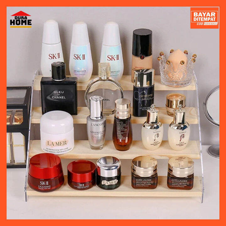 Rak Kosmetik Makeup Rak Kayu Aesthetic | Lazada Indonesia