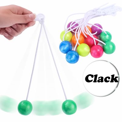 【LZ】✇  Click Clack Anxiety Relieve Clackers Balls Decompression Toy for Kids Children Adults Click Clackers Stress Reliever Ball Toys
