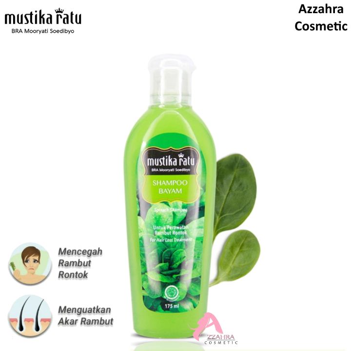 Mustika Ratu Shampoo Bayam 175ml Perawatan Untuk Rambut Rontok Lazada