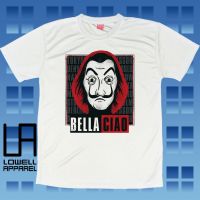 Bella Ciao Dali Mask Money Heist Netflix T-shirt - Unisex - Sublimation - Dri-fit