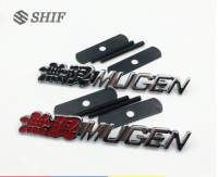 โลโก้ฮอนด้า มุเก็น ติดกระจังหน้า  สีแดง  ดำ Metal Red Mugen Power Front Grille Emblem Badge Sticker For Honda Civic City jazz