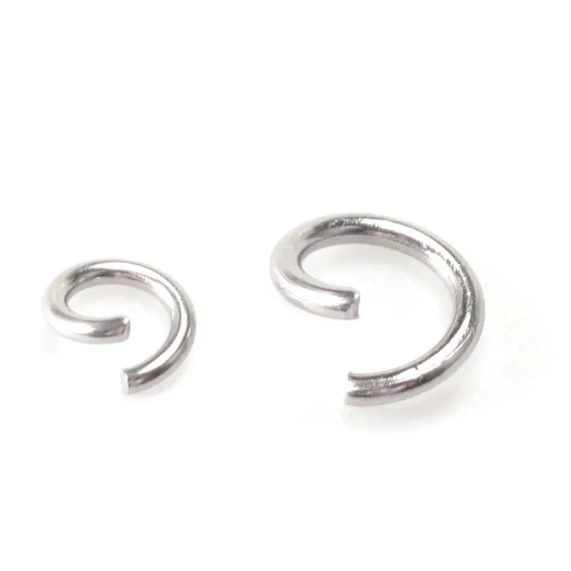 20pcs Genuine Real Pure Solid 925 Sterling Silver Open Jump Rings