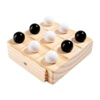 XOXO Game Black and White Chess Game Strategy Brain Puzzle Fun Interactive Wooden Board Games for Adults Kids smart