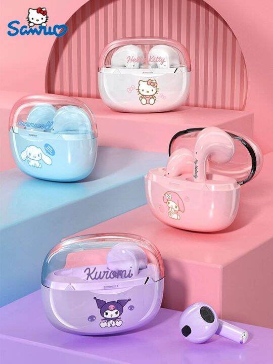 dqo Cinnamoroll Bluetooth Earphones Sanrio Kuromi TWS Music Wireless