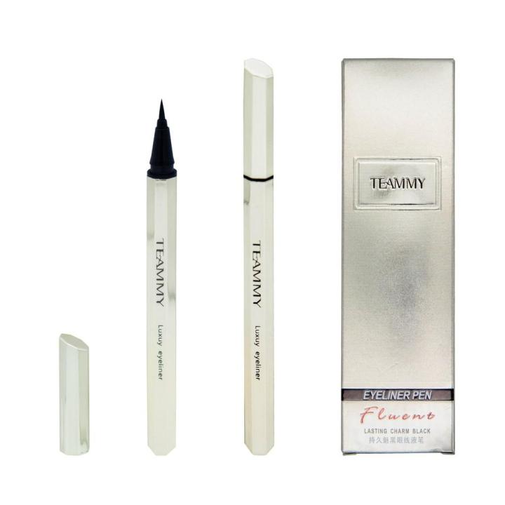 อายไลน์เนอร์กันน้ำ-แพ็ตเกจใหม่-teammy-eyeliner-pen-lasting-charm-black