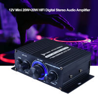 AK170 12V Mini 40W 20*20W HIFI Digital Stereo Audio Amplificador สำหรับรถยนต์ AMP Amplificador วิทยุ FM ไมโครโฟนรถโฮมเธียเตอร์