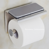 Stainless Steel 304 Bathroom Paper Holder Toilet Paper Holder Tissue Boxes with Shelf Bathroom Mobile Towel Rack