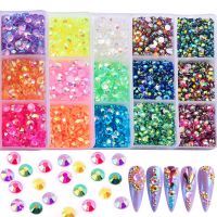 Mix Colors Crystal Jelly AB Resin Non Hot Fix Rhinestones Cтразы Flatback Crystals Strass Glitters Stone For DIY Nail B4082