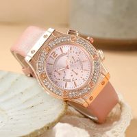 Women Diamond Watch Starry Square Dial Bracelet Watches Set Ladies Leather Band Quartz Wristwatch Female Clock Zegarek Damski