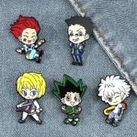 Japanese Anime Icons Hunter X Hunter Lapel Pin Anime Cute Enamel Pin Brooch Hat Badge Women Men Lapel Jewelry Gift