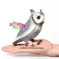 Monkey Toys - โมเดลสัตว์ Owl นกฮูก - นกเค้าแมว เทา ขนาด 12.00 CM (จากหาดใหญ่)