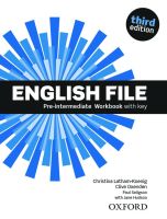 Bundanjai (หนังสือ) New English File 3rd ED Pre Intermediate Workbook with Key (P)