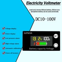 A8285ตัวบ่งชี้ความจุของเกจวัดโวลท์เกจวัดแรงดันไฟฟ้า DC 8V-100V PO4ชีวิตตะกั่วกรดลิเธียม12V 24V 48V 72V