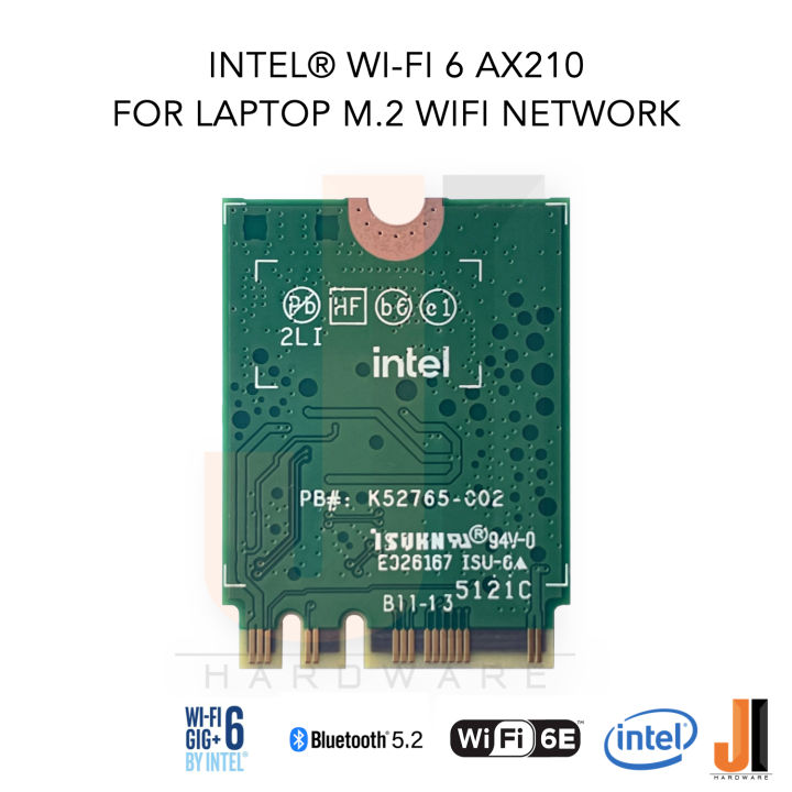 intel-wi-fi-6e-ax210ngw-card-for-notebook-wifi-network-wireless-lan-bluetooth-v-5-2-dual-band-2-4ghz-6ghz-160mhz-speed-2-4-gbps-ของใหม่มีการรับประกัน