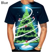 2023 new2022 New Fashion Men Women Christmas T Shirt 3d Printed Christmas Colorful Tree Casual Short-sleeved TeeTops