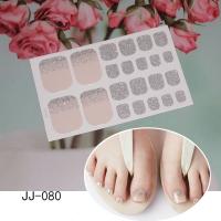 【LZ】 22Tips Summer Style Toenail Stickers Sparkly Powder Adhesive Toe Nail Art Polish Wraps Beauty Foot Decoration Supplies Manicure