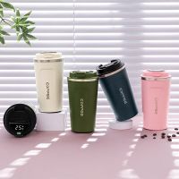 304 Stainless Steel Vacuum Coffee Mug With Temperature Display Leakproof Portable Travel Water Car Insulated Cup Milk Tea Bottle