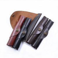 Genuine Leather Handcraft Pencil Case DIY Original Crazy Horse Pen Box Vintage Pencilcase Stationery Kit Supplies Bag