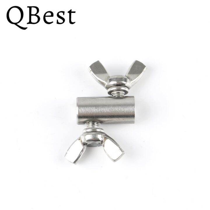 2pcs-handscrew-butterfly-wing-clamp-for-wire-rope-304-stainless-steel-clip-bolts-buckle-grub-screw-bolts-double-screws