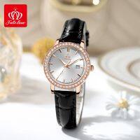 Fate Love Jam Tangan Perempuan Wanita Original Waterproof Quartz Movement Leather Analog Luminous Calendar Business Fashion Luxurious Women Watch Elegant Rose Red Wristwatch 903 【BYUE】